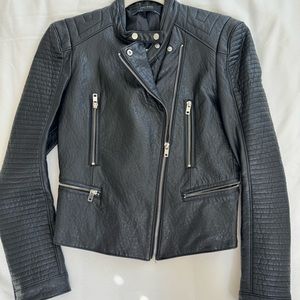 Zara faux leather biker jacket